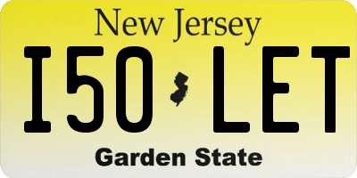 NJ license plate I50LET