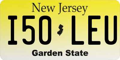 NJ license plate I50LEU