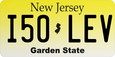NJ license plate I50LEV