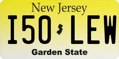 NJ license plate I50LEW
