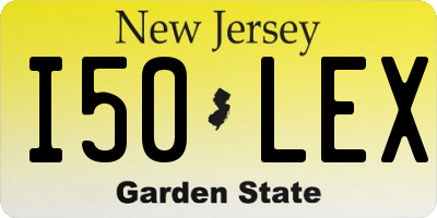 NJ license plate I50LEX