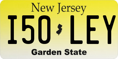 NJ license plate I50LEY