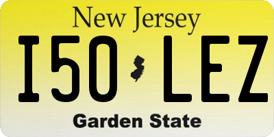 NJ license plate I50LEZ