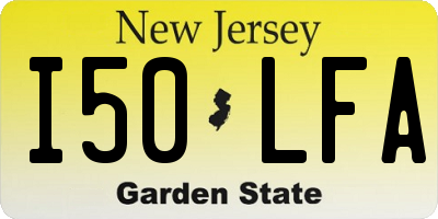 NJ license plate I50LFA