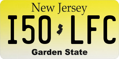 NJ license plate I50LFC
