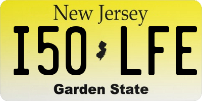 NJ license plate I50LFE