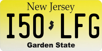 NJ license plate I50LFG