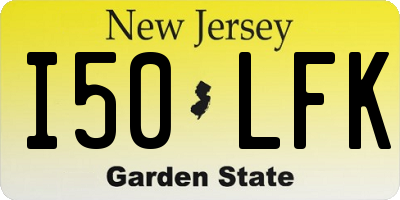 NJ license plate I50LFK