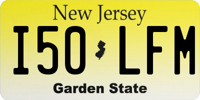 NJ license plate I50LFM