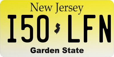 NJ license plate I50LFN