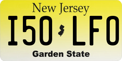 NJ license plate I50LFO