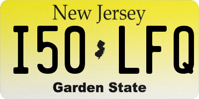 NJ license plate I50LFQ