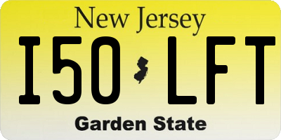NJ license plate I50LFT