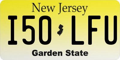 NJ license plate I50LFU