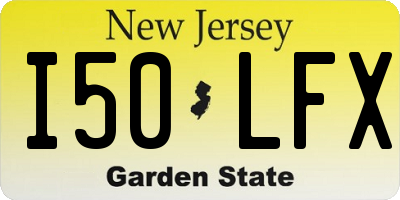 NJ license plate I50LFX