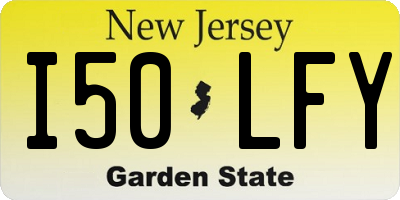 NJ license plate I50LFY