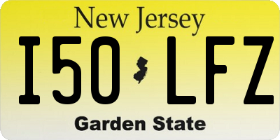 NJ license plate I50LFZ