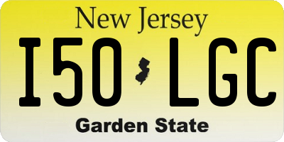 NJ license plate I50LGC