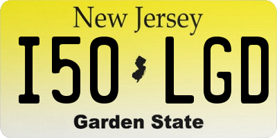 NJ license plate I50LGD