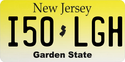 NJ license plate I50LGH