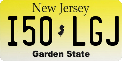 NJ license plate I50LGJ