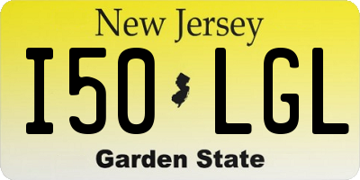 NJ license plate I50LGL