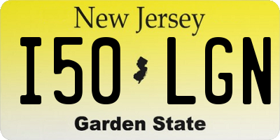 NJ license plate I50LGN