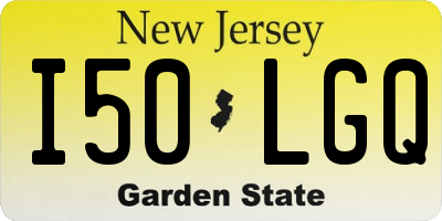 NJ license plate I50LGQ