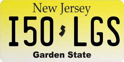 NJ license plate I50LGS