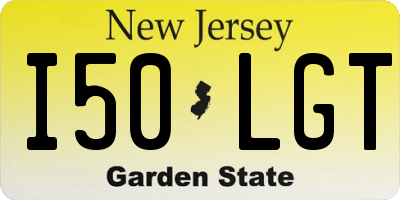 NJ license plate I50LGT