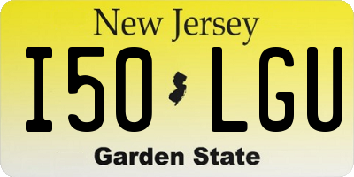 NJ license plate I50LGU