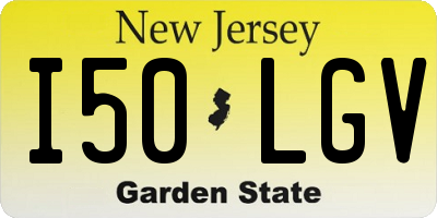 NJ license plate I50LGV