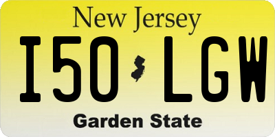 NJ license plate I50LGW