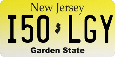 NJ license plate I50LGY