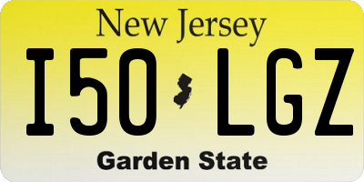 NJ license plate I50LGZ