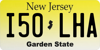 NJ license plate I50LHA