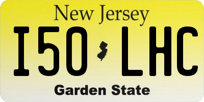 NJ license plate I50LHC