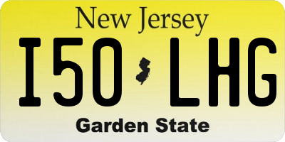 NJ license plate I50LHG