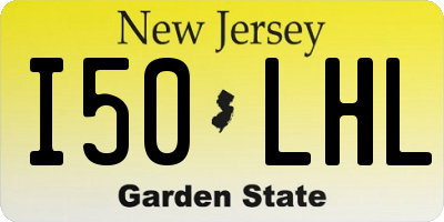 NJ license plate I50LHL