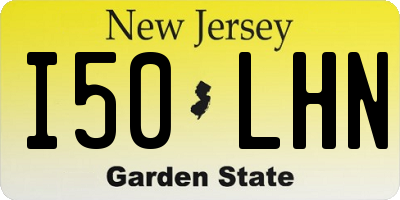 NJ license plate I50LHN