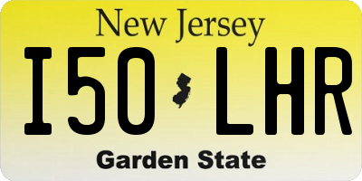 NJ license plate I50LHR