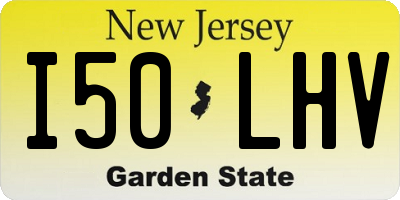 NJ license plate I50LHV