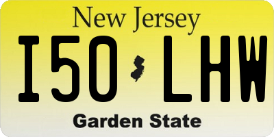 NJ license plate I50LHW