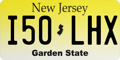 NJ license plate I50LHX