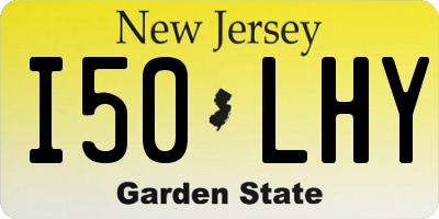 NJ license plate I50LHY