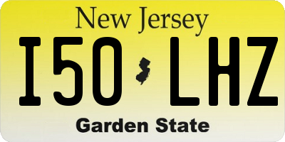 NJ license plate I50LHZ
