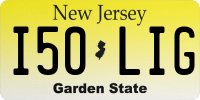 NJ license plate I50LIG