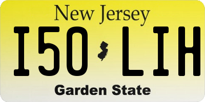 NJ license plate I50LIH