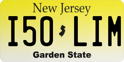 NJ license plate I50LIM