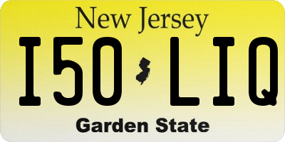 NJ license plate I50LIQ